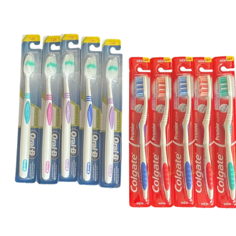 10 ct Colgate Premier Clean & Oral-B Fresh Clean Toothbrushes- soft & med Adult